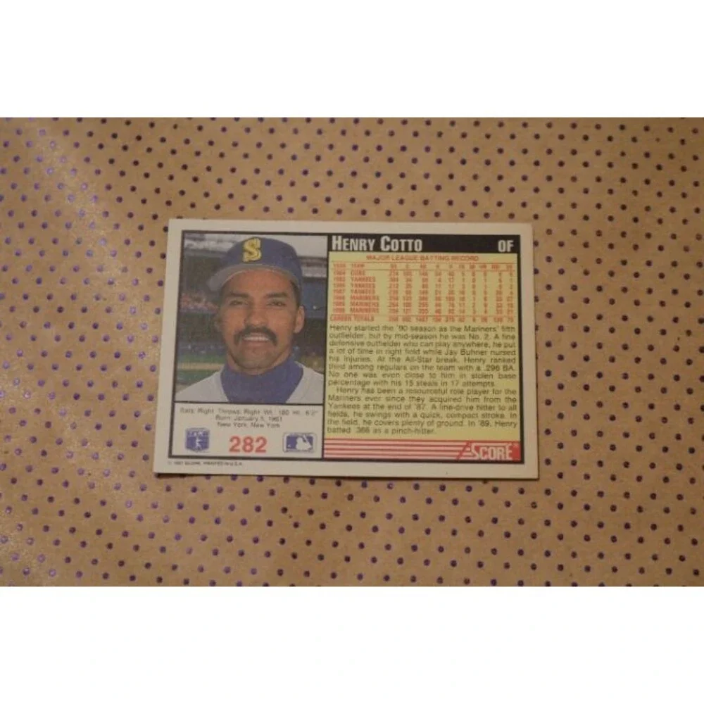 Henry Cotto #282 Baseball Card (1991)